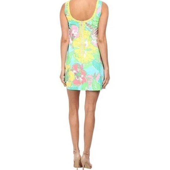 Lilly Pulitzer DELIA Shift Dress SHORELY Blue Big Flirt Pink Green Blue size 8 - Picture 3 of 16
